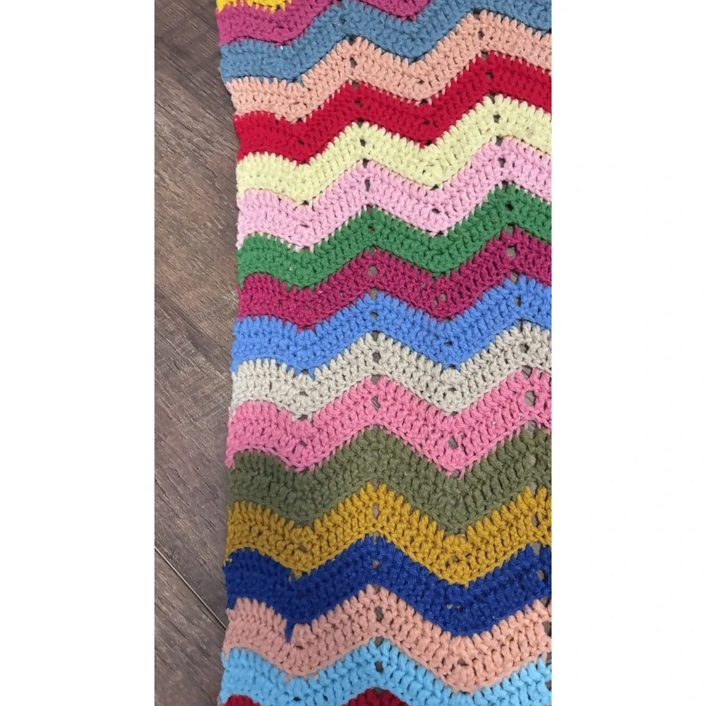 Crotchet Afghan In A Chevron Pattern